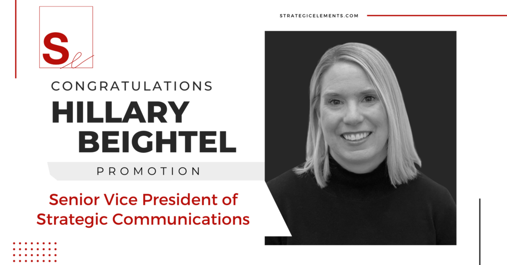 Congratulations, Hillary Beightel, Promotion to Senior Vice President of Strategic Communications